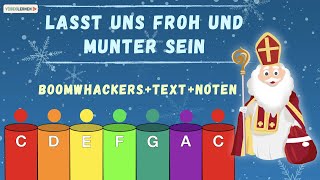 Lasst uns froh und munter sein Boomwhackers Lasst uns froh und munter sein Noten und Text TopVideo [upl. by Anirtal]