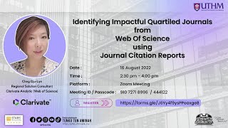 Identifying Impactful Quartiled Journals from Web of Science using Journal Citation Reports [upl. by Attenborough]