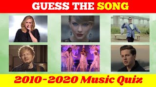 2010s Music Hit Quiz  Guess The Song 2010 to 2020 [upl. by Frasch]