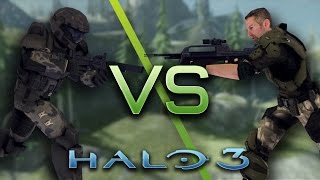 Halo 3 AI Battle  ODSTs vs Marines [upl. by Anivol]