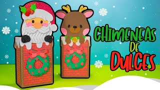 DIY Chimeneas NAVIDEÑAS de DULCES  navidad regalos christmas diy diycrafts [upl. by Immat]