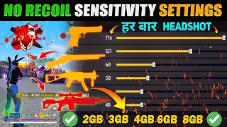 Best Sensitivity Setting For Auto HeadShot⚙️ 2GB  3GB  4GB  6GB  8GB  12GB RAM  Free Fire Max [upl. by Mariken]