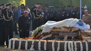 President Mukherjee attends the Cremation Ceremony of late Shri I K Gujral former PM of India [upl. by Snyder733]