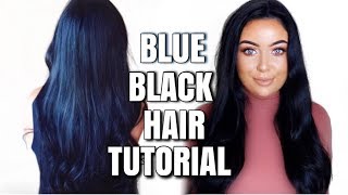 Dying my hair Blue Black  Schwarzkopf Cosmic Blue updated [upl. by Norrehs]