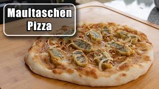 Maultaschen Pizza vom Grill So geht’s  bbqschwabe [upl. by Chretien]