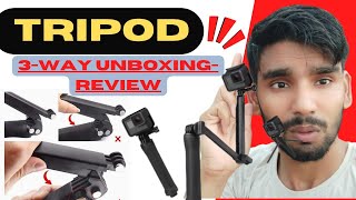 3Way Monopod Grip Tripod Foldable Selfie Stick best tripod Unboxing review👌 [upl. by Nahsad789]