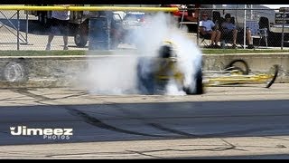 INSANE CRASH NITRO DRAGSTER MELTDOWN DRAGS BYRON DRAGWAY [upl. by Gnaw509]