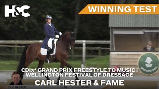 Carl Hester amp Fame Win The CDI3 Grand Prix Freestyle to Music  Wellington Festival Of Dressage [upl. by Leimaj52]