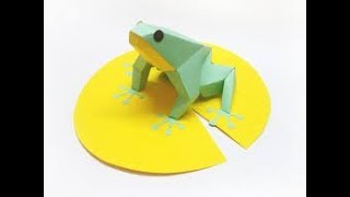 How to Fold the world record paper frog  Jump long distance [upl. by Haimehen]