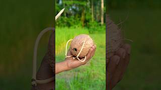 Bamboo Creations with Coconut Slingshots Bamboo Diy coconut Bambooart [upl. by Roehm]