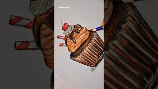 National Chocolate Cupcake Day on October 18 cupcake drawingideas shorts [upl. by Xymenes174]