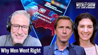 Jon Stewart on Why Men Are Leaving the Left with Richard Reeves amp Annie Lowrey  The Weekly Show [upl. by Naujej]