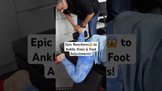 Epic Reactions to Ankle Knee amp Foot Asjustments chiropractic shorts [upl. by Faustina]