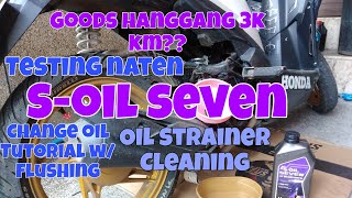 🛑SOil SevenChange oil with flushing tutorialoil strainer cleaningHonda beat fi v2 [upl. by Tessler]