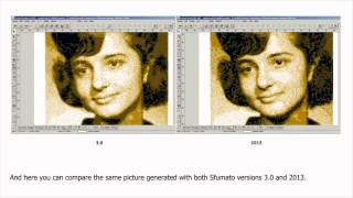 Comparison of Embird Sfumato Stitch version 2013 and version 30 [upl. by Leahcimaj]