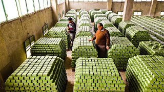 How to Produce Millions of Olive Soap Bar in Traditional Soap Factory  Olive Harvest and Processing [upl. by Friedlander808]