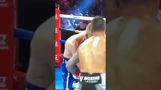 UpCloseSloMo Oscar Valdez lands left 2 body between clubbing rights vs Liam Wilson boxing boxeo [upl. by Swartz213]