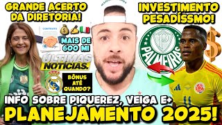 PALMEIRAS ACERTA COM ATACANTE POR 4 ANOS INVESTIMENTO PESADO PARA TER ARIAS INFO SOBRE PIQUEREZ E [upl. by Nilved]