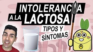 INTOLERANCIA A LA LACTOSA  Tipos y síntomas de un intolerante a la lactosa  ¿Qué es la lactasa [upl. by Ebeneser]