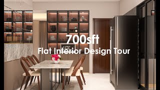 700sft Flat Interior Design TourSalsabil Interior [upl. by Prestige416]