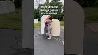 Grandfather amp Granddaughter Wholesome Moment 🩵 DIY Wedding Signage Arch diy wholesome family [upl. by Kenweigh]