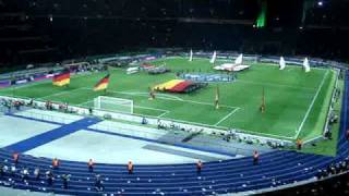 Deutschland  England 12 Berlin Olympiastadion 191108 Hymnen amp Choreo [upl. by Nelhsa]