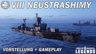 NEUSTRASHIMY  Vorstellung und erstes Gameplay  World of Warships Legends [upl. by Aneeres]