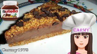 Ricetta cheesecake alla nutella  torta fredda NO FORNO [upl. by Aseefan]