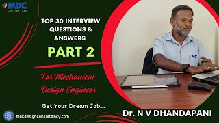 Mechanical design Engineer interview questions amp answers  PART 2 Tamil design job interview [upl. by Hteik]