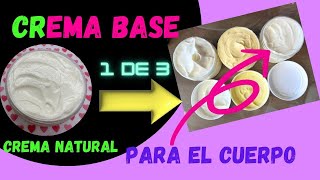 1 CREMA NATURAL 3 recetas CUERPO Cosmética Natural Casera [upl. by Britt871]