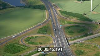 intersection motorway A 4  A61 quot Dreieck Jackerath quot in the state North RhineWestphalia Germany [upl. by Bannon]