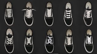 10 NEW WAYS HOW TO LACE YOUR VANS OLD SKOOL  SHOE LACING [upl. by Immanuel]