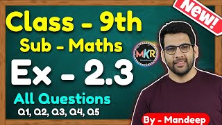 Class 9 Maths Ex 23 Q1 to Q5  Chapter 2 Polynomials  NCERT  MKR [upl. by Lud856]