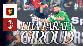 Giroud Goalkeeper  Genoa 01 AC Milan  The Full Match  Milan TV Shows [upl. by Ahsenra]