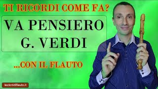 Canzoni facili per flauto Va pensiero di Giuseppe Verdi [upl. by Ayk]