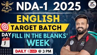 FILL IN THE BLANKS  Target Batch NDA1 2025  ENGLISH  Free SLV Batch  By Amy Sir [upl. by Ahsekram]