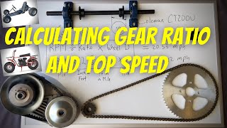 HOW TO CALCULATE GEAR RATIO and TOP SPEED on MINI BIKE or GO KART [upl. by Aicirtal]