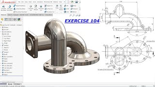 SolidWorks Drawing Tutorial for Beginners exercise 104 [upl. by Ondrea96]