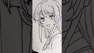 Mai Sakurajima anime drawing animestyleart animedrawing [upl. by Katherin]