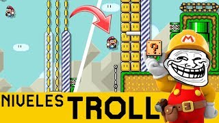 ME TROLLEAN HASTA POR PENSAR MUCHO 😡  NIVELES TROLL 10  Super Mario Maker  ZetaSSJ [upl. by Mcgrody91]