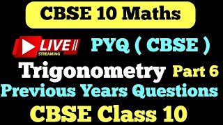 CBSE PYQ  Part 6   Trigonometry Part 2  Revision CBSE Class 10 StudyPointpro [upl. by Quitt]