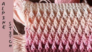 Alpine Stitch Crochet Pattern Tutorial [upl. by Sproul]