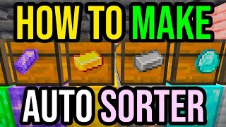 EASIEST AUTO SORTER in Minecraft Bedrock 2024  Item Storage System Tutorial [upl. by Ferris]