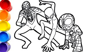 🔴🔴 HOW TO DRAW Marvels Spidey and his Amazing Friends spiderman across the spiderverse  miles [upl. by Notlok]