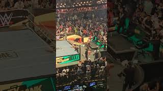 Kevin Owens Splashes Jacob Fatu Through the Table to help Cody Rhodes at MITB Toronto shorts [upl. by Arekahs965]