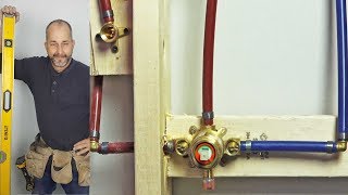 DIY How to Install a Shower Valve using Pex Plumbing [upl. by Tansey]