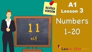 Revised  A1  Lesson 3  Numbers 020  Zahlen  German for beginners  Learn German [upl. by Joyce]