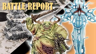 Nurgle Chaos Daemons vs Necrons 40k Battle Report  going against my own faction [upl. by Trab752]