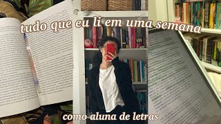 tudo que eu li em uma semana como aluna de letras [upl. by Maura491]