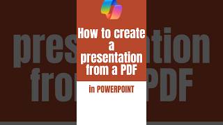 How to create a presentation from a PDF using Copilot in PowerPoint [upl. by Sulohcin596]